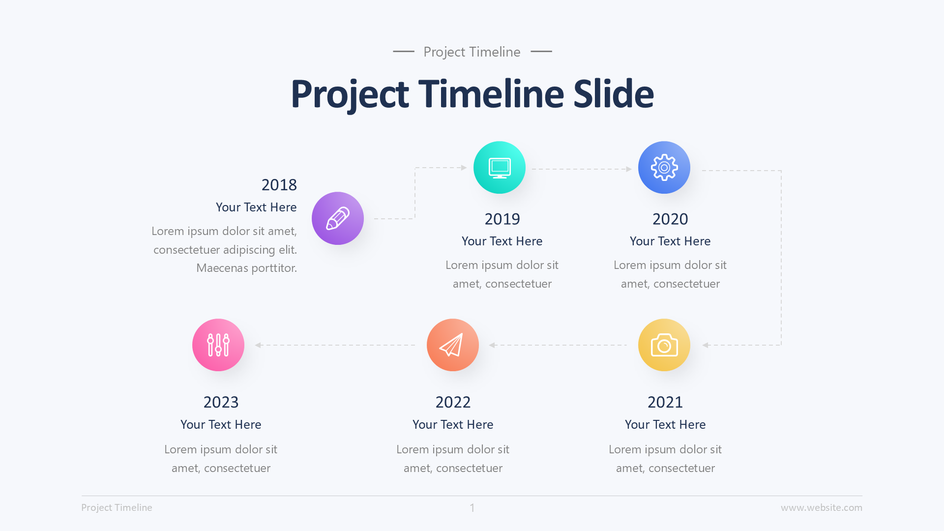 Timeline V1 Light slide 1